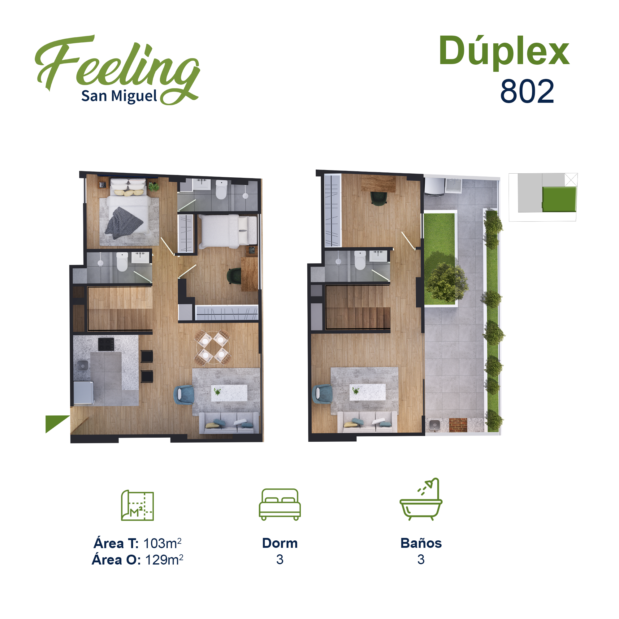 Duplex 802 Feeling San Miguel